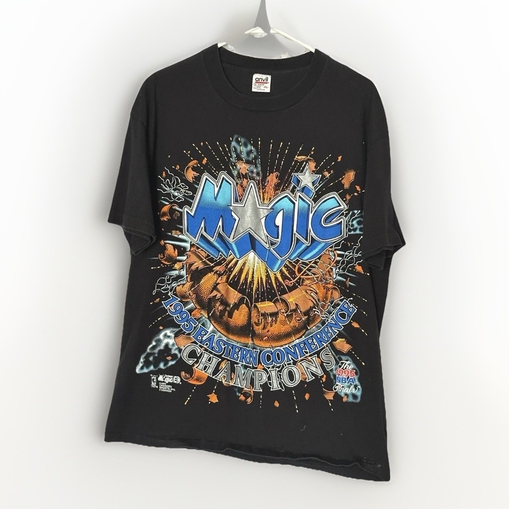 Vintage 1995 Orlando Magic Eastern Conference Champions Shirt XL USA Single Stit